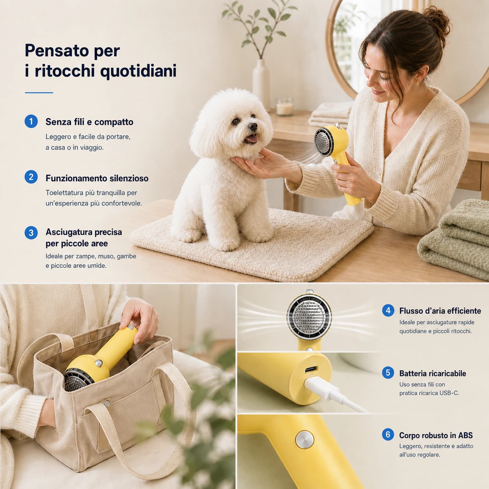 Asciugatore a spazzola senza fili AirLite - Image 6