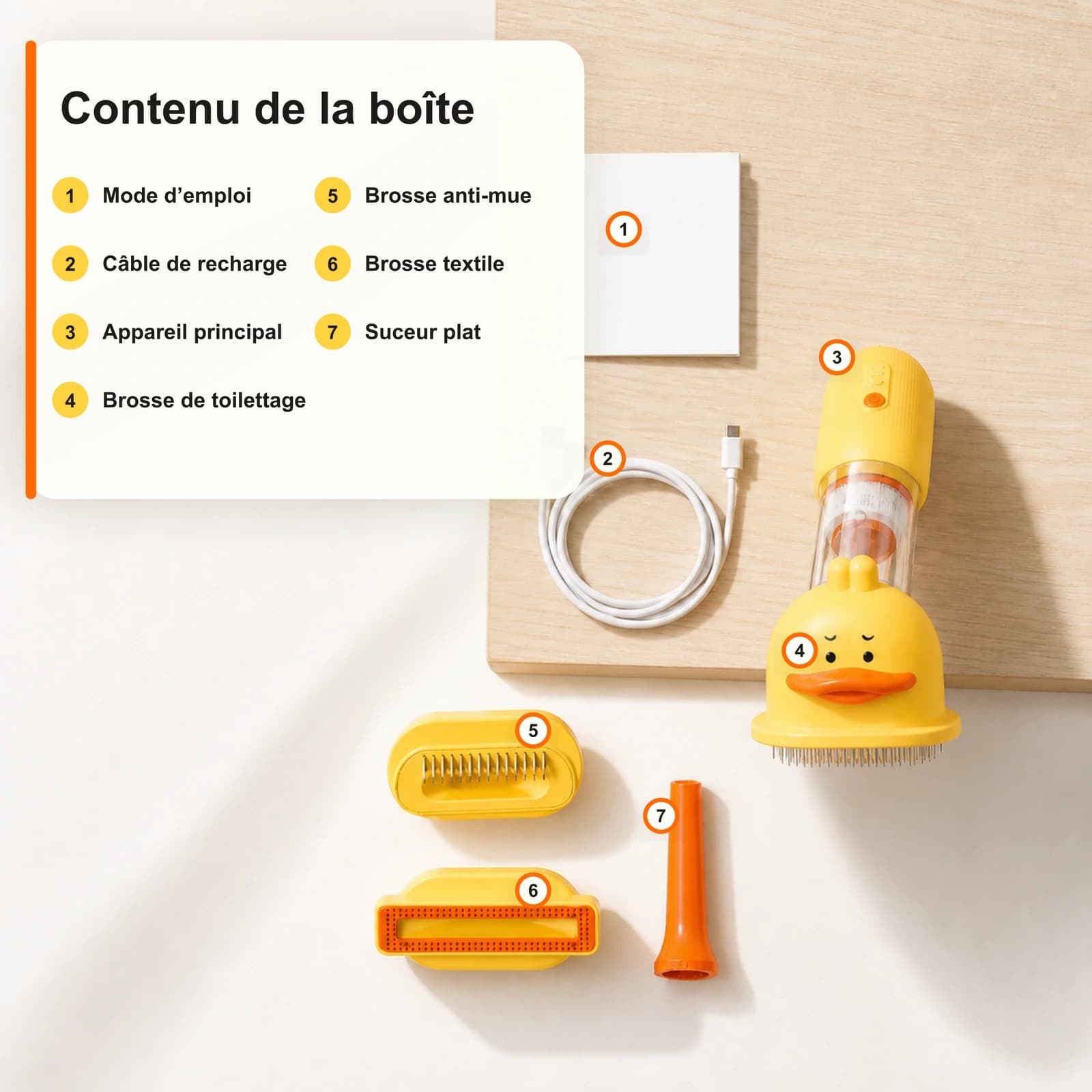 Aspirateur de toilettage sans fil multifonction FurEase - Image 4
