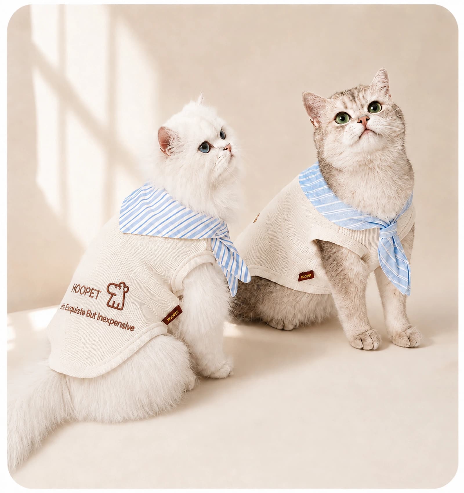 Gilet a righe color avorio con papillon - Image 8