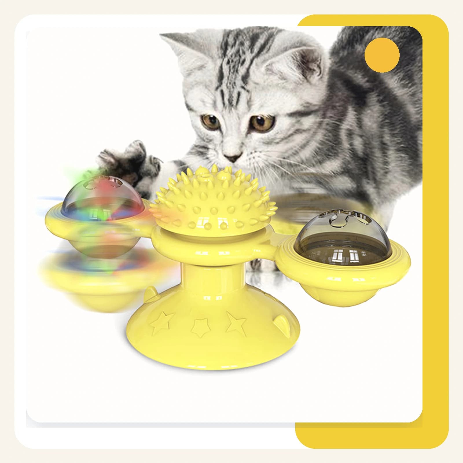 Spin & Chase Cat Windmill – Interaktives rotierendes Katzenspielzeug - Image 2