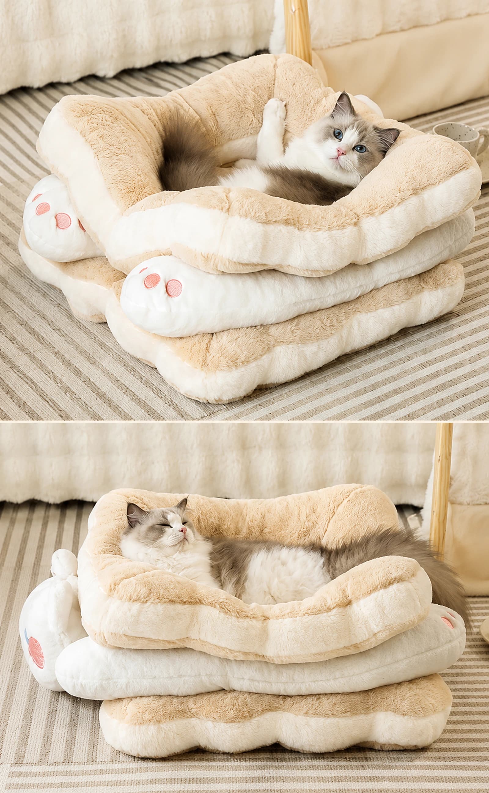 Cuccia per gatto Sandwich Biscuit - Image 7
