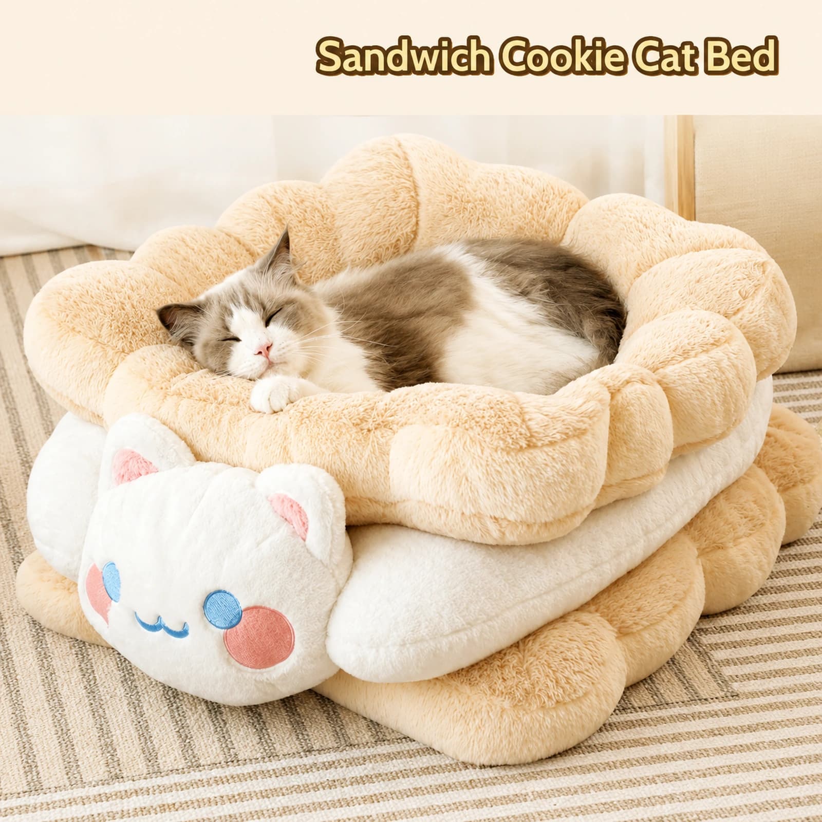 Cuccia per gatto Sandwich Biscuit - Image 1