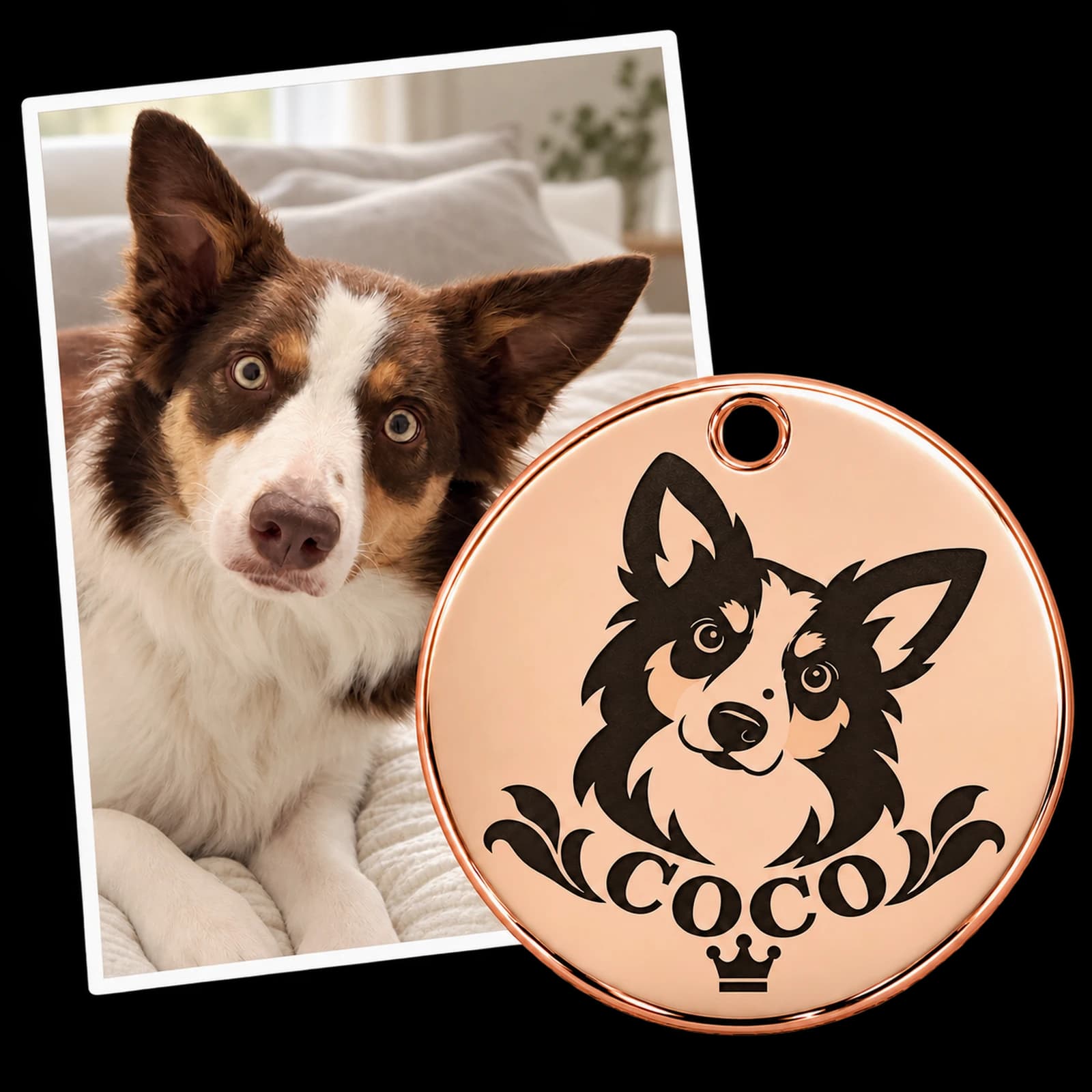 Medaglietta e portachiavi personalizzati in metallo - Image 1