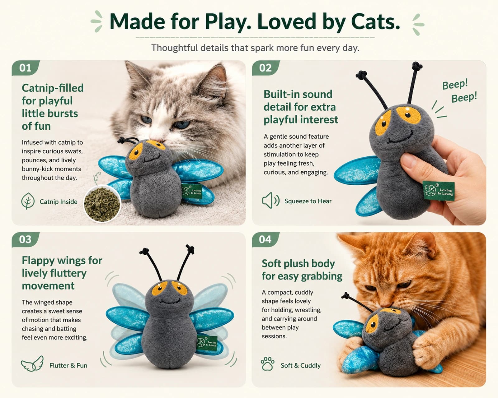 WhisperSound giugliun cun catnip – mustga - Image 6