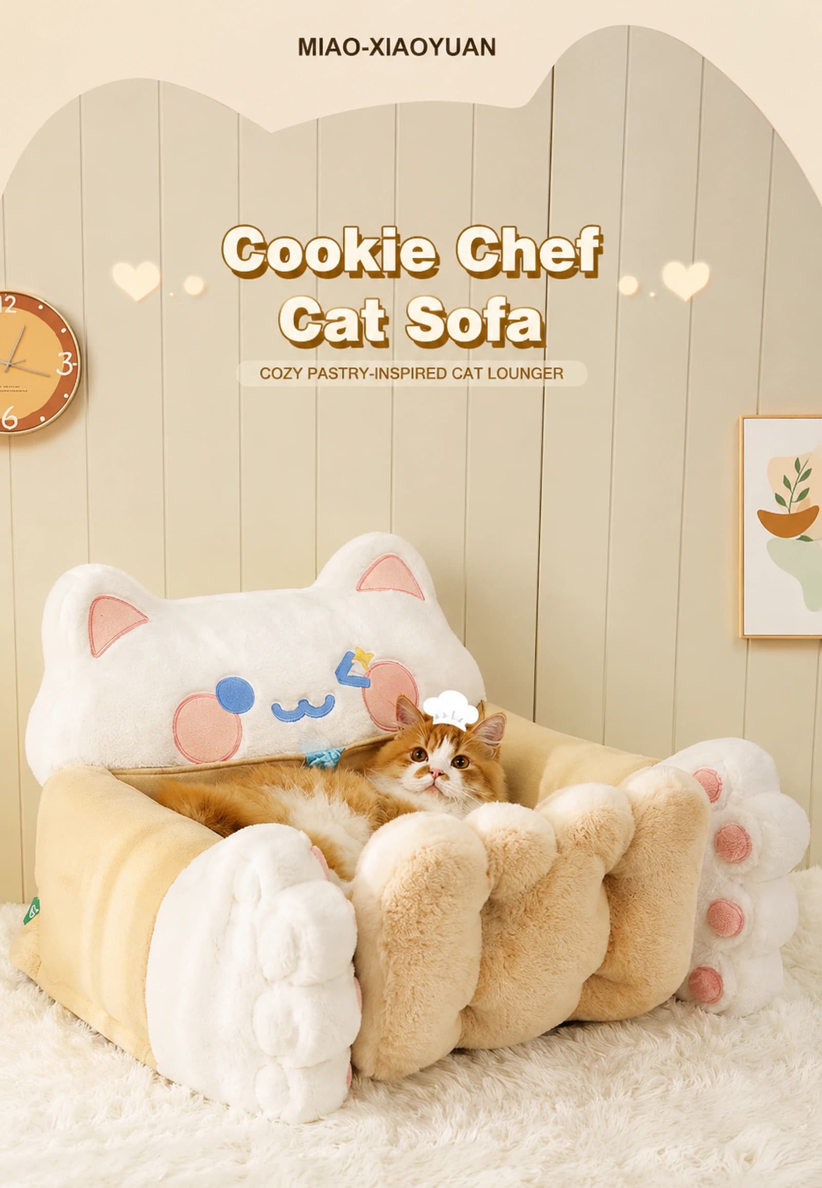 Divano per gatti Biscuit Chef - Image 1