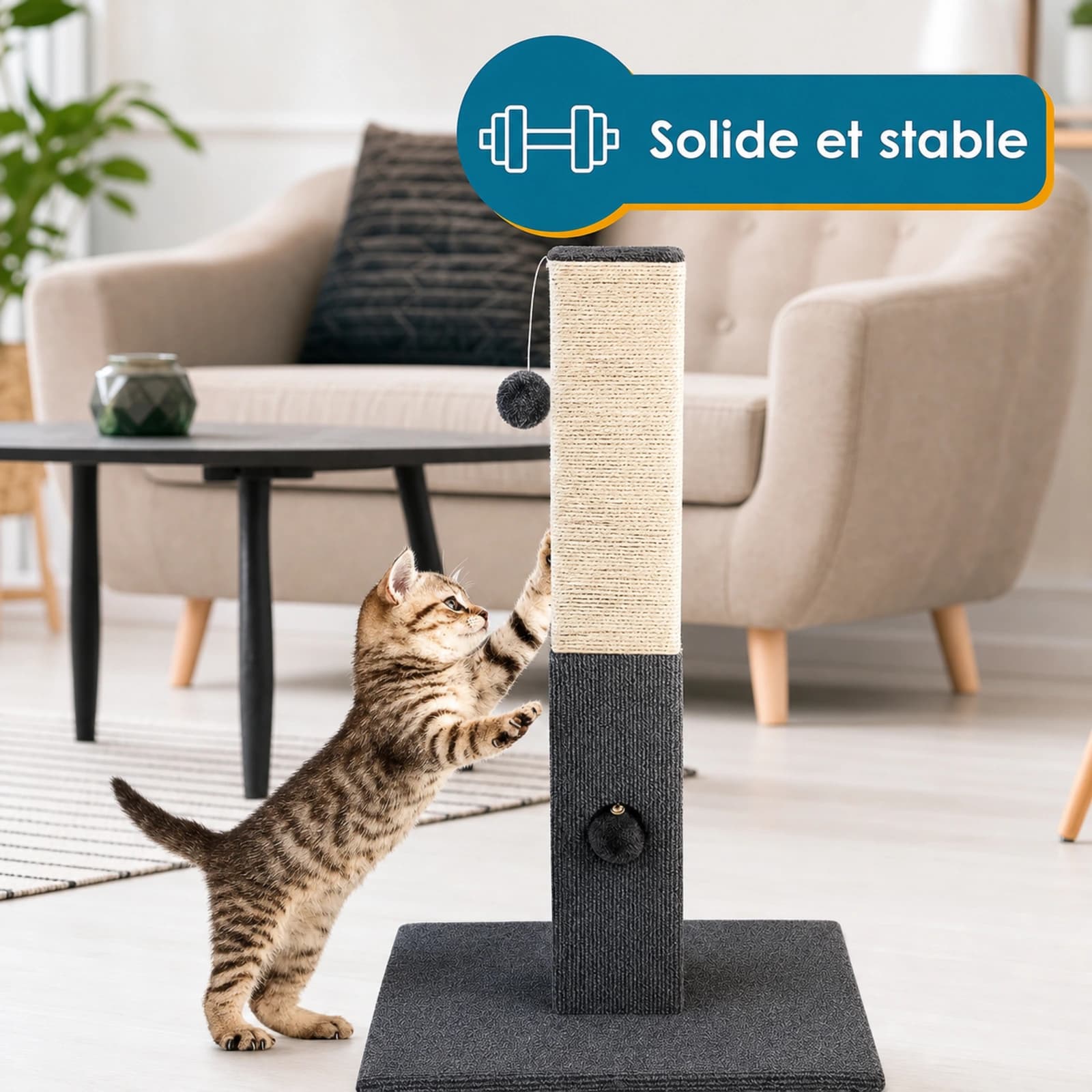 Tour à griffer haute en sisal - Image 2
