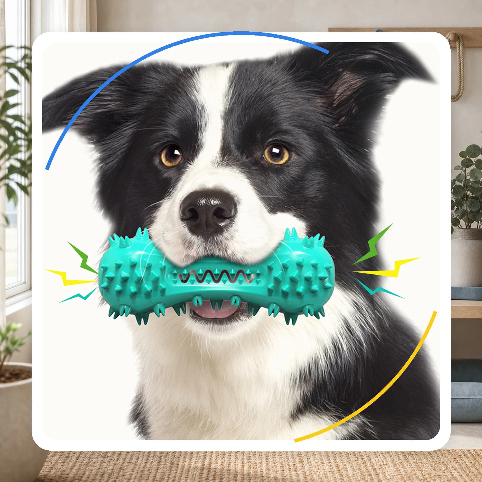 SqueakBrush Dental Chew Toy - Image 1